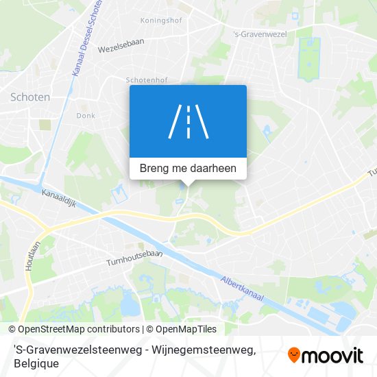 'S-Gravenwezelsteenweg - Wijnegemsteenweg kaart
