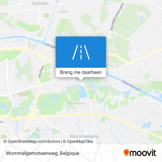 Wommelgemsteenweg kaart