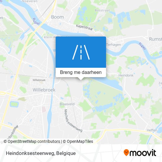 Heindonksesteenweg kaart