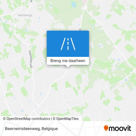 Beernemsteenweg kaart