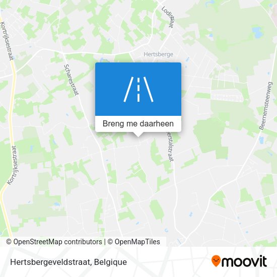 Hertsbergeveldstraat kaart