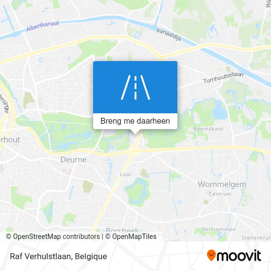 Raf Verhulstlaan kaart