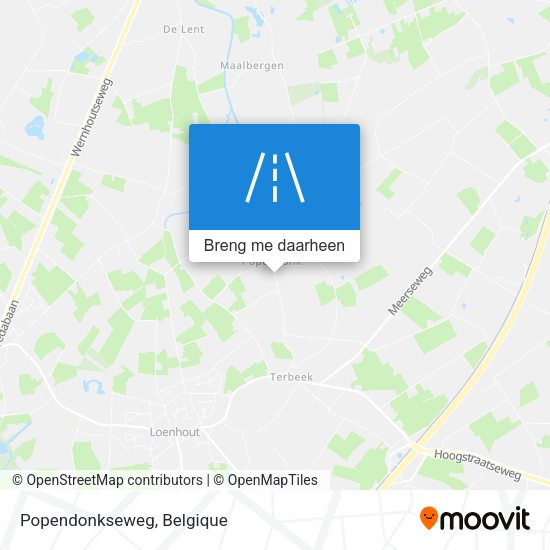 Popendonkseweg kaart