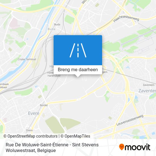 Rue De Woluwé-Saint-Étienne - Sint Stevens Woluwestraat kaart