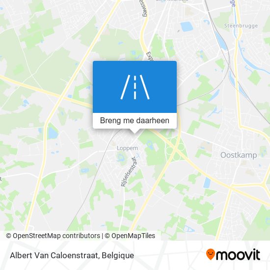 Albert Van Caloenstraat kaart