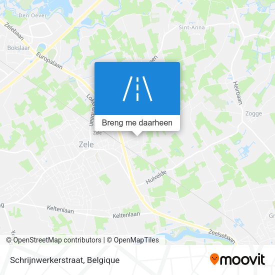 Schrijnwerkerstraat kaart