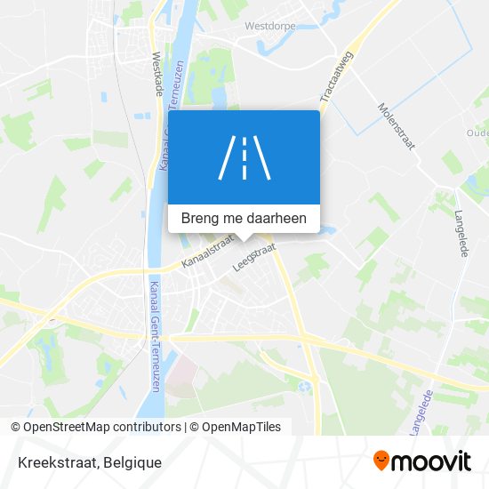 Kreekstraat kaart