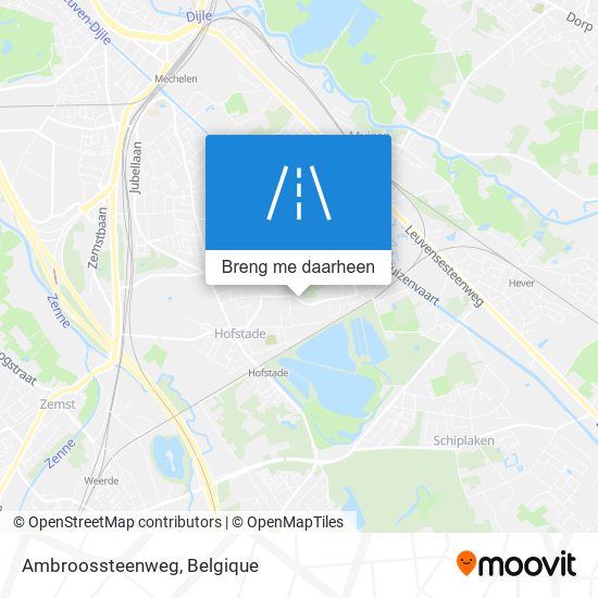 Ambroossteenweg kaart