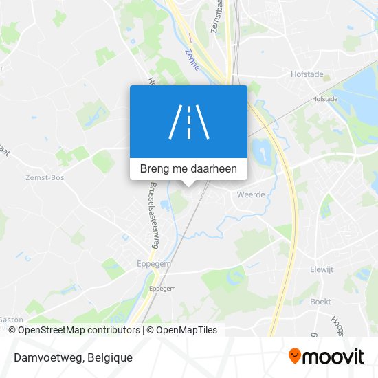 Damvoetweg kaart