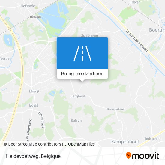 Heidevoetweg kaart