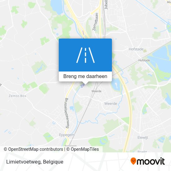 Limietvoetweg kaart