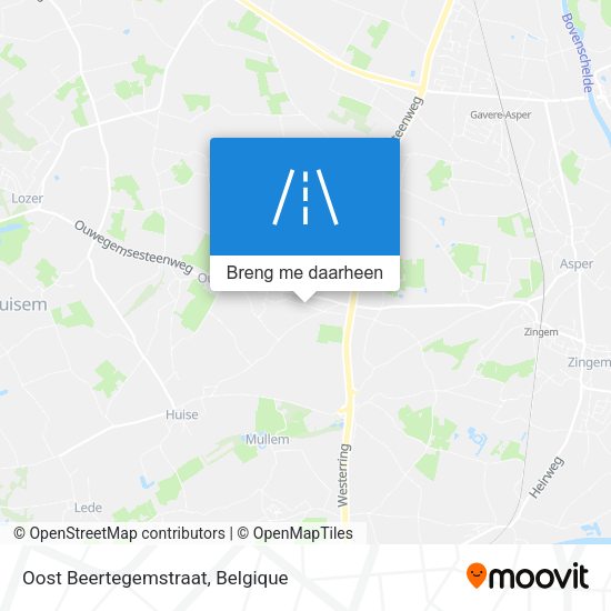 Oost Beertegemstraat kaart