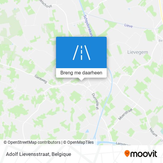 Adolf Lievensstraat kaart