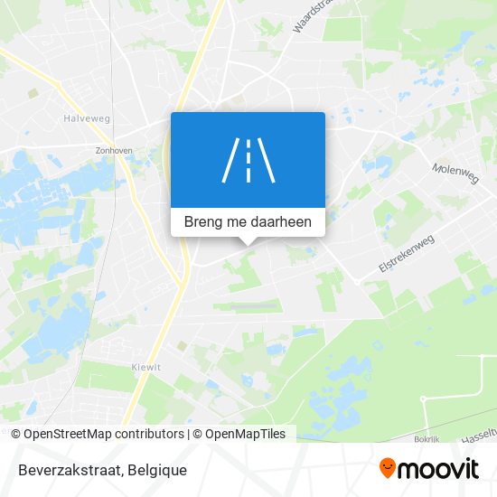 Beverzakstraat kaart