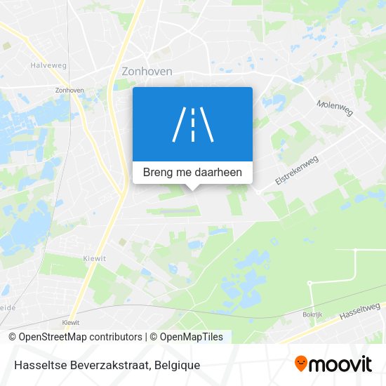 Hasseltse Beverzakstraat kaart