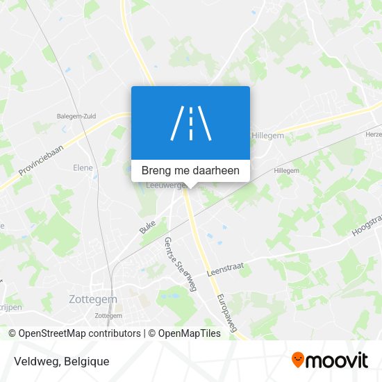 Veldweg kaart