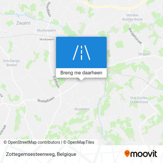 Zottegemsesteenweg kaart