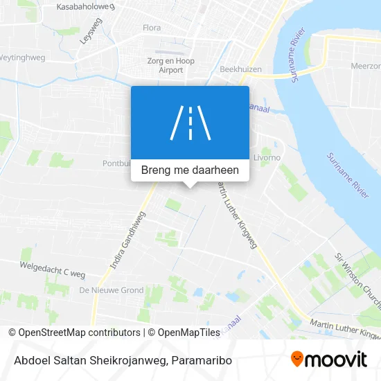 Abdoel Saltan Sheikrojanweg kaart