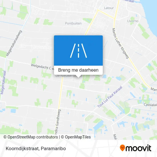 Koorndijkstraat kaart