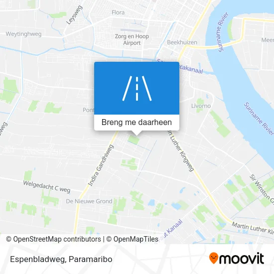 Espenbladweg kaart