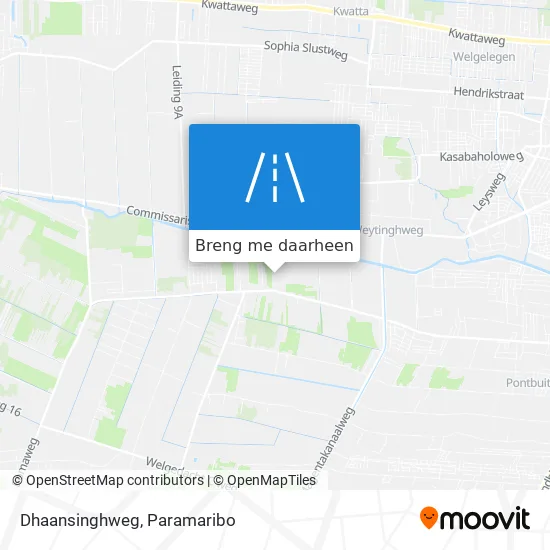 Dhaansinghweg kaart