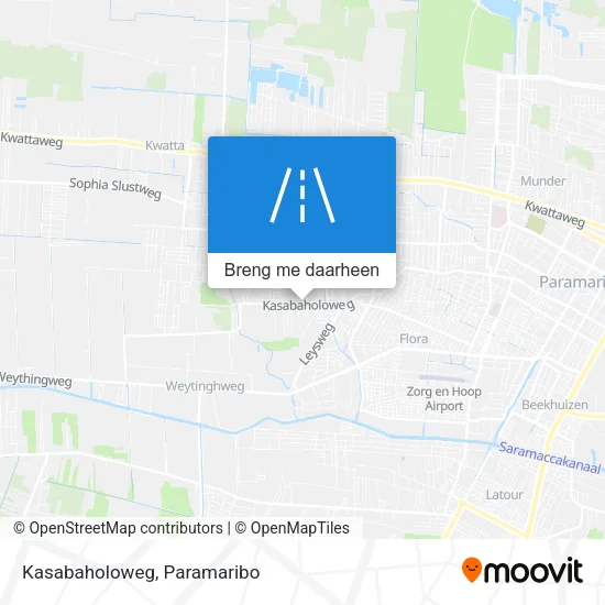 Kasabaholoweg kaart