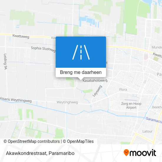 Akawkondrestraat kaart