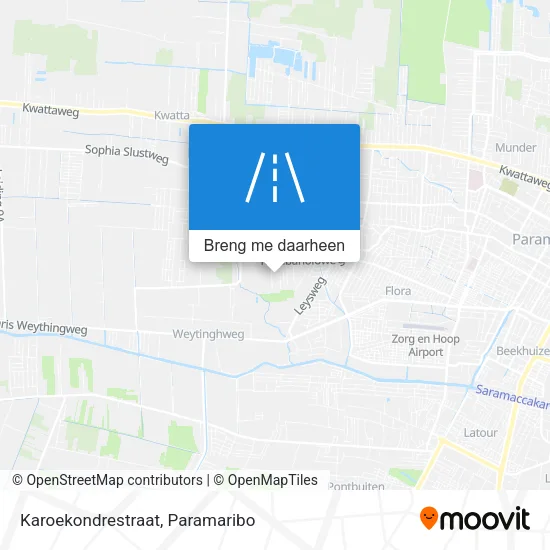 Karoekondrestraat kaart