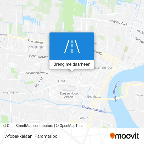Afobakkalaan kaart