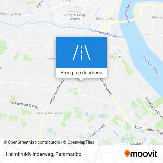 Helmkruidvlinderweg kaart