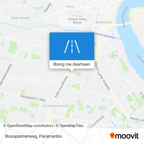 Bosspannerweg kaart