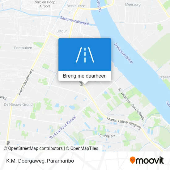 K.M. Doergaweg kaart
