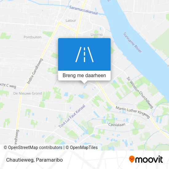 Chautieweg kaart