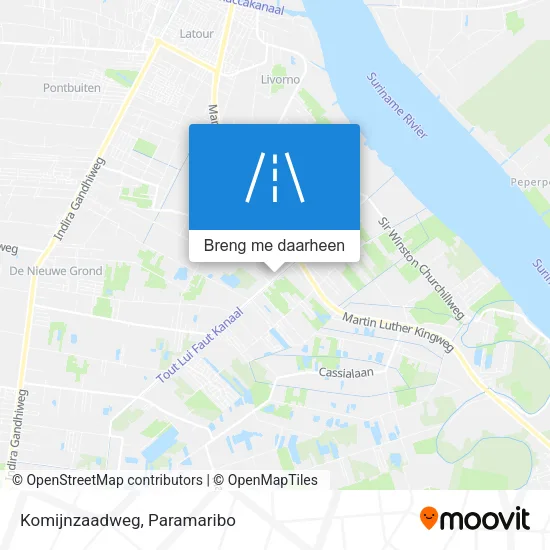 Komijnzaadweg kaart