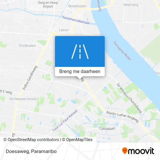 Doesaweg kaart