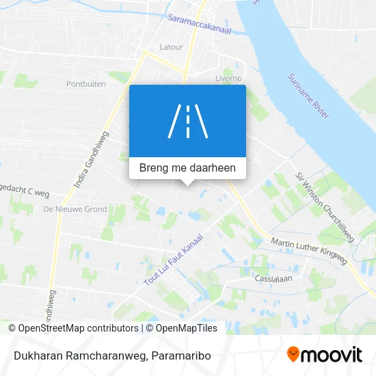 Dukharan Ramcharanweg kaart