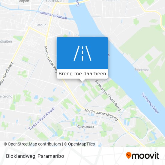 Bloklandweg kaart