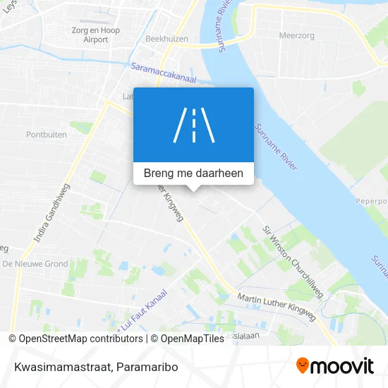 Kwasimamastraat kaart