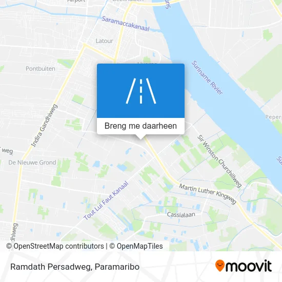 Ramdath Persadweg kaart