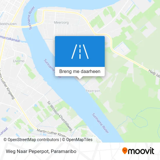 Weg Naar Peperpot kaart
