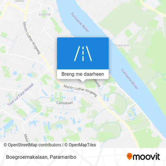 Boegroemakalaan kaart