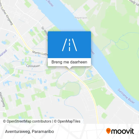 Aventuraweg kaart