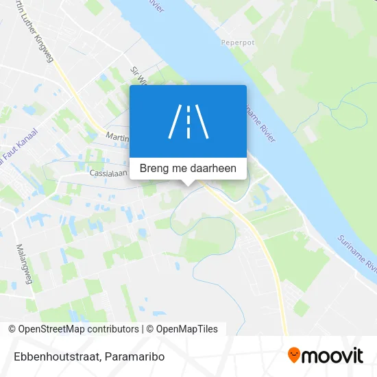 Ebbenhoutstraat kaart