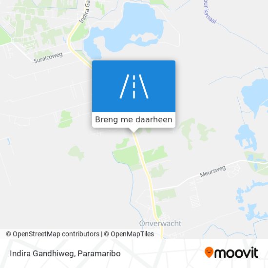 Indira Gandhiweg kaart