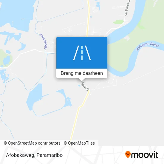 Afobakaweg kaart