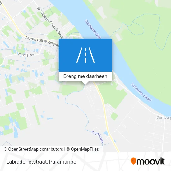 Labradorietstraat kaart