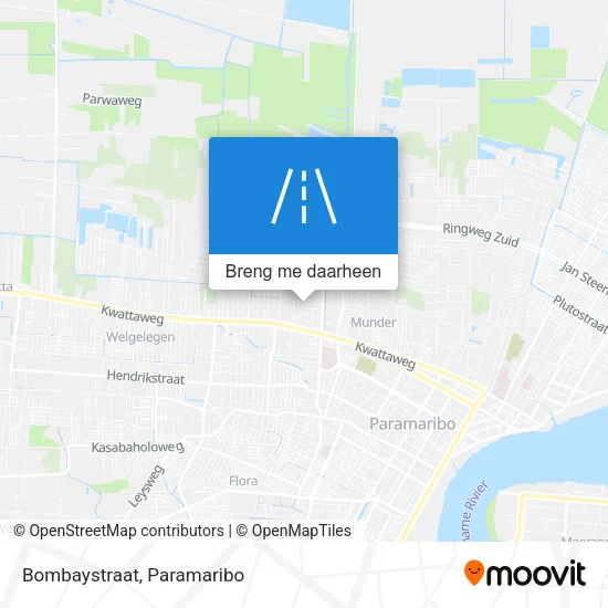 Bombaystraat kaart