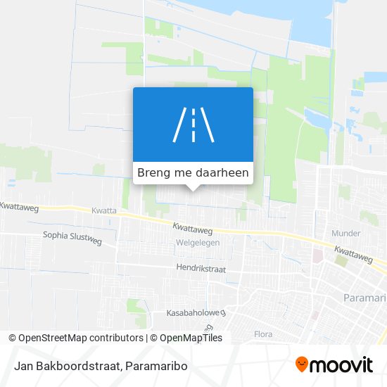 Jan Bakboordstraat kaart