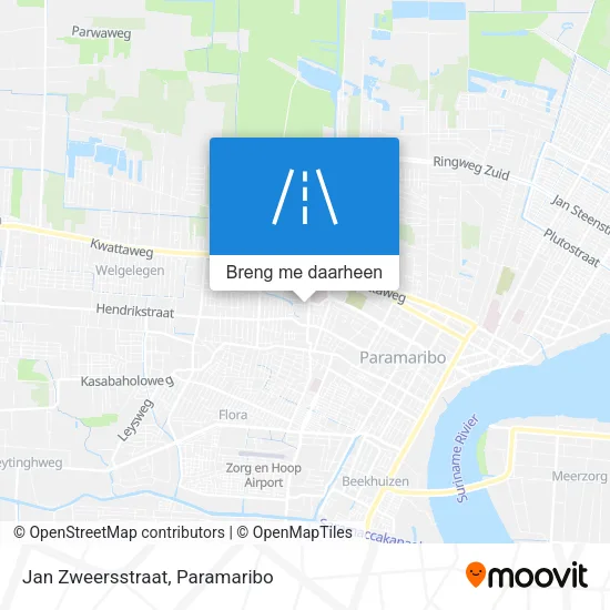 Jan Zweersstraat kaart