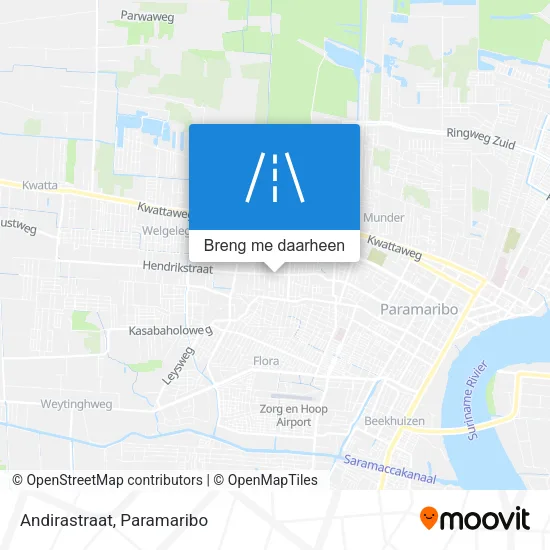 Andirastraat kaart